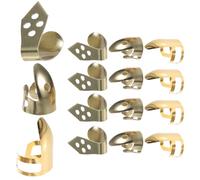 ERINGOGO Púas Metálicas para Dedos y Pulgar de Banjo Guitarra y Ukelele Ajustables y Duraderas Protectores Cómodos para Práctica Prolongada Incluye con Estuche Color Dorado