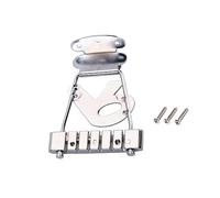 ERINGOGO Puente de Cordal Semi Hueco de Metal en Forma R para Guitarra Jazz de 6 Cuerdas Reemplazo Ajustable Plateado Accesorio para Guitarra Eléctrica y Acústica de Alta Resistencia