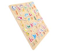 ERINGOGO Puzle De Alfabeto Árabe De Madera para Niño Niña Juguete Educativo Interactivo Diseño Amigable para Manos Pequeñas Mejora Cognitiva y Aprendizaje Divertido para Preescolar y