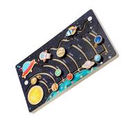 ERINGOGO Puzzle de Madera Sistema Solar Educativo para Juguete Espacial de Cognición Científica Desarrollo de Motricidad Fina con Planetas Desmontables Didáctico para Aprendizaje y