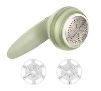 ERINGOGO Quitapelusas Eléctrico Recargable 2 Cuchillas Tamaño Compacto Color Verde 530 Modilán Quitapelusas para Ropa y Tejidos Afeitadora de Pelusas para Casa y Viaje Recortador de