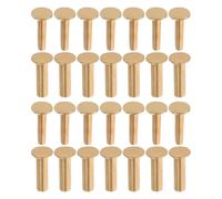 ERINGOGO Remaches de Acero Inoxidable para Mangos de Cuchillos de Cocina 14 Pares de Pasadores 20 Cobre Fijadores para Mangos de Madera Kit para Reparación y Bricolaje de Cuchillos de