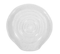 ERINGOGO Reposacucharas de Cerámica Blanco Diseño de Esmalte Kiln Soporte Estable para Cucharas y Cucharón de Cocina Accesorio Antideslizante para Encimera y Estación de Café