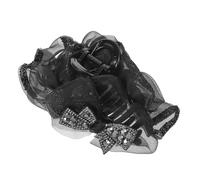 ERINGOGO Rhinestone Bow Hair Claw Clip Vintage Gothic Tulle Updo Accessory For Bridesmaids Halloween Party