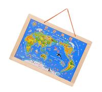 ERINGOGO Rompecabezas Educativo Mapa del Mundo y China para Niños Pequeños, Juego Interactivo, Mejora Coordinación Mano-Ojo, Tamaño Portátil, Aprendizaje Geográfico y Cultural, Set