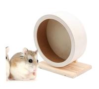 ERINGOGO Rueda De Madera Sólida Capacitación Silenciar Disco Sin Ejecución Tamaño Rueda De Ejercicio para Mascotas Pequeñas No Beige Bambú