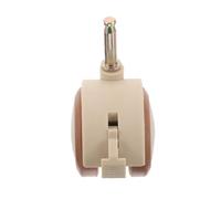 ERINGOGO Ruedas Giratorias de Goma Silenciosas Freno para Cuna de Ñiño y Carrito, Diseño Giratorio Ruedas Reemplazables de Goma Beige para Muebles