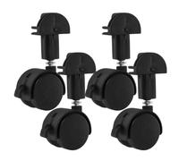 ERINGOGO Ruedas Giratorias Pack de 4 Piezas Diseño Silencioso y Deslizamiento Suave de Plástico y Hierro Negras para Cochecito de Ñiño para Muebles, Mesas y Armarios