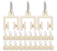 ERINGOGO Ruedas para Cortinas y Riel de Cortina Rodillos de Acero Inoxidable, Resistentes y Silenciosos, 50 Piezas para Rieles Curvos, Accesorios para Hogar, Oficina y Dormitorio