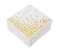 ERINGOGO Servilletas Diseño Dorado Para Bodas Cumpleaños Elegantes Toallas Desechables Blancas y Doradas Para Celebraciones
