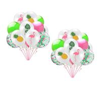 ERINGOGO Set de 30 Globos de Látex para Fiesta Hawaiana Piñas, Flamencos y Hojas de Tortuga, Decoración Tropical para Cumpleaños y Ambiente Festivo en Casa