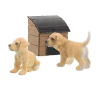 ERINGOGO Set de Casa de Muñecas para Perros Miniatura Figuras Realistas de Cachorros Accesorios Decorativos para Jardín de Hadas y Terrarios Adorno Artesanal Diminuto para Coleccionistas