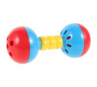 ERINGOGO Sonajero Doble con Campana para Bebés Juguete Infantil Ligero para Guardería Desarrollo Motriz y Coordinación Material Plástico Seguro Interacción Padre Hijo Color Color Aleatorio