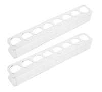 ERINGOGO Soporte Acrílico Transparente para Refrigerador 8 Ranuras Organizador Compacto para Péptidos y Botellas Pequeñas Set de 2 Unidades Almacenamiento Seguro para Cuidado Diabetes