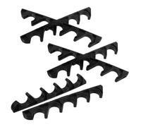 ERINGOGO Soporte Ajustable para Tumbona de Exterior Hebilla de Plástico Negra 5 Niveles de Ajuste 6 Unidades para Muebles de Jardín Balcón Oficina y Camping