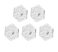 ERINGOGO Soporte de Coral Acrílico Transparente Hexagonal para Acuario Base para Fragmentos de Coral 5 Piezas Accesorio para Cultivo y Exhibición