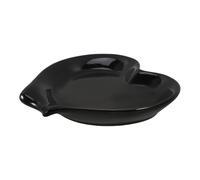 ERINGOGO Soporte para Cuchara de Cerámica Negro Reposacucharas Compacto para Cocina Soporte para Cucharas de Sopa y Cucharillas Accesorio Reutilizable para Organización en Hogar y