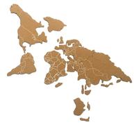 ERINGOGO Tablero de Corcho Autoadhesivo Marrón con Mapa del Mundo, Juego de 1 Set para Mensajes en Aula y Decoración Creativa