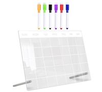 ERINGOGO Tablero de escritura acrílico transparente reutilizable 1 juego para oficina y hogar, para eventos y mensajes, accesorio de planificación