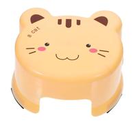 ERINGOGO Taburete Infantil Plástico Antideslizante Grueso Pequeño para Baño y Ducha Escalón Resistente para Diseño de Dibujos Animados Amarillo