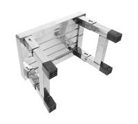 ERINGOGO Taburete Plegable Compacto de Acero Inoxidable 28X19X19 CM Asiento Portátil Antideslizante para Baño Cocina y Camping Taburete Ligero y Resistente para Exteriores y Hogar