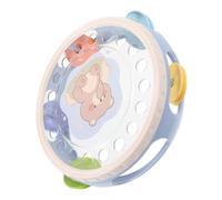 ERINGOGO Tambor de Mano para Bebés Rosa Juguete Educativo de Percusión Temprana Tambourine Infantil con Diseño de para Desarrollo Musical y Estimulación Sensorial
