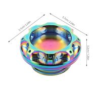 ERINGOGO Tapa de Aceite de Aleación para Coche Motocicleta y Suv Tapón de Gasolina de Repuesto Sellado Seguro contra Fugas Accesorio de Tanque Modificado Tapa de Motor Colorida
