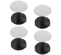 ERINGOGO Tapa del orificio del fregadero Cubierta de fregadero de acero inoxidable Tapas de sellado para fregaderos 4 piezas baño cocina negro