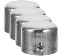 ERINGOGO Tapones de Extremo para Barras de Cortina en Aleación Plata, Paquete de 4, Diseño Especial para Decoración de Interiores