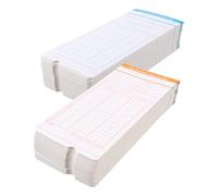 ERINGOGO Tarjetas de Asistencia de Papel Material de Oficina Simple y Conveniente 200 Hojas para Registro de Jornada Laboral para Fichaje de Horas Laborales