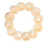 ERINGOGO Tarjetas Mensuales Huecas para Ñiño 12 Piezas de Plástico para Decoración y Accesorios de Fotos en Baby Shower y Sesiones Recién Nacidos