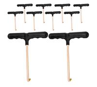 ERINGOGO Tensor de Cordones para Zapatos de Hockey Portátil Mango Ergonómico en T, Juego de 10 Piezas, Herramienta Resistente y Práctica para Apretar Cordones en Patines de Hielo