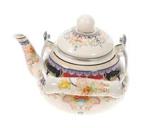 ERINGOGO Tetera de Esmalte con Colador para Té Diseño Artístico Resistente al Calor para Cocinas de Inducción y Estufa para del Té y Hogar