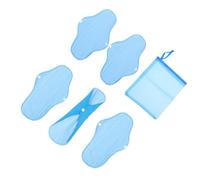 ERINGOGO Toallas Menstruales Reutilizables 6 Piezas, Almohadillas Pul Impermeables Vellón Polar, Diseño Alas y Botón Fijo, Protección Antidesbordamiento para Flujo Medio, Uso Diario y Viajes, Mujeres