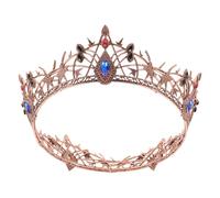 ERINGOGO Tocado Barroco Vintage de Aleación en Cobre Antiguo para Mujer Adorno de Novia Princesa para Bodas y Fiestas Accesorio de Pelo Medieval para Eventos Formales y Disfraces