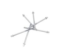 ERINGOGO Tornillos Arandelas para Caja de Batería, 6 Varillas de Tensión de 11 Cm, Accesorio para Kit de Percusión Jazz, Hierro Galvanizado Plateado