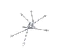 ERINGOGO Tornillos Largos de Hierro Enchapado Plata para Batería y Percusión, 11 Cm, 6 Piezas, Varillas de Tensión y Herrajes de Montaje, Accesorios para Jazz y Bombo, Kit de Repuesto