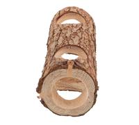 ERINGOGO Túnel de Madera Natural para Hámster y Conejos, Juguete para Masticar, Tubo Pequeño de Madera Segura, Accesorio para Jaulas, Escondite y Refugio para Mascotas Pequeñas