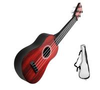 ERINGOGO Ukulele Juguete Infantil con Cuerdas Ajustables Simulación Guitarra para Bolsa Madera Roja Clásica
