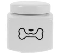 ERINGOGO Urna para Mascotas de Cerámica Huella de Pata y Diseño Hueso para Perros y Gatos Caja Conmemorativa para Cenizas Soporte Funerario Resistente al Calor Recuerdo para