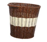 ERINGOGO Woven Office Trash Basket Imitation Rattan Design Plastic Waste Bin Breathable Odor Reducing Garbage Can For Bathroom And Workspace Organization