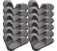 ERINGOGO Zapatillas Desechables para Invitados 12 Pares, Talla 42, Color Negro, Material Transpirable, Ideales para de Belleza y Uso en Casa