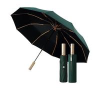 erised's bifrost Golf Paraguas Grande Plegable para Viajes Empresariales,Asa de Oro de Lujo, Apertura/Cierre Automático,Lluvia/Sol,UPF50+,Manga con Cremallera,10 Varillas, Hombres/Mujeres,Coche