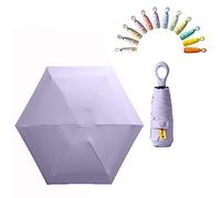 erised's bifrost Mini Paraguas del Sol Plegable de Viaje de Bolsillo/Compacto Portátil Protección/Resistencia Los Rayos UV UPF 50/Impermeable a Prueba/6 Varillas Costillas Paraguas para Mujer