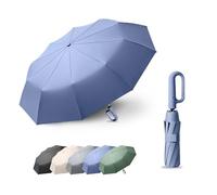 erised's bifrost Protección UV Anti UPF 50 99,9% Plegable de Viaje Mango de Apertura/Cierre Automático Golf de Hombres Mujeres Diseño de Mango de Mosquetón/Portátil Paraguas Capa de Revestimiento