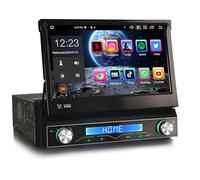 Erisin 7 Pulgadas 8-Core Android 14 1 DIN Retráctil Coche Estéreo de Automóvil GPS Reproductor De Dab+ Radio Pantalla Táctil Bluetooth 5.0 Incorporado DSP CarPlay Android Auto WiFi OBD2 USB 2GB+32GB