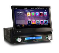 Erisin 7 Pulgadas Android 14 1 DIN Desmontable Coche Estéreo de Automóvil GPS Reproductor De Dab+ Radio Pantalla Táctil Bluetooth 5.0 Incorporado DSP CarPlay Android Auto WiFi OBD2 4GB RAM+64GB ROM