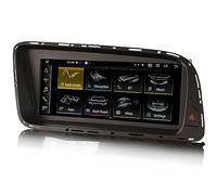 Erisin 8,8" Qualcomm 8-Core Android 14 Radio de Coche Estéreo Navegación GPS de Automóvil para Audi Q5 (2009-2016) Soporte Bluetooth CarPlay Android Auto MMI Canbus IPS Pantalla WiFi 4GB RAM+64GB ROM