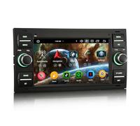 Erisin 8-Core 4GB+64GB Android 14 GPS Navegación Coche Estéreo de Automóvil para Ford C-MAX S-MAX Focus Galaxy Kuga Connect Fiesta Transit IPS Soporte CarPlay Android Auto DSP Bluetooth 5.0 WiFi Dab+