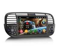 Erisin 8-Core 4GB+64GB Android 14 GPS Navegación Estéreo de Automóvil para Fiat 500/500C/500S/500E 7" IPS Pantalla táctil Soporte Wireless CarPlay Android Auto DSP Bluetooth 5.0 WiFi Dab+ Canbus